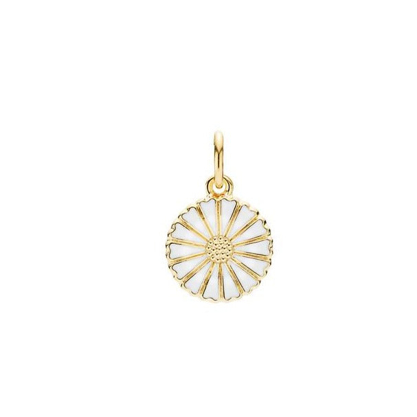 Marguerite by 11mm 24 kt. FG white Enamel (925)