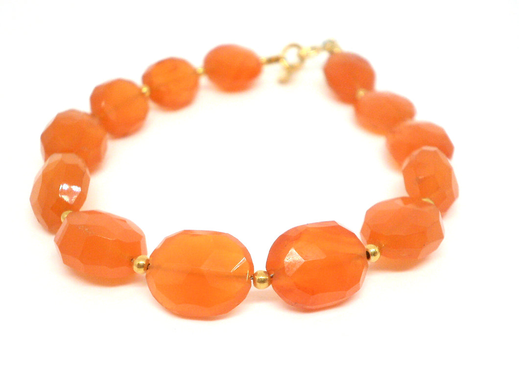 Bracelet ByKila with carnelian with 2 mm FG balls (925)