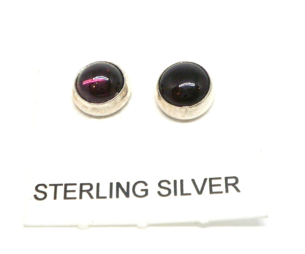 Earrings 5 ​​mm with gemstones in sterling silver (925)