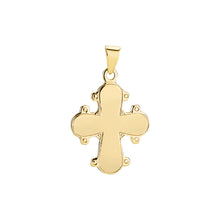 Load image into Gallery viewer, Lund Cph, Daymark cross with smooth back 16x13 mm pendant in 14 kt. gold (585)
