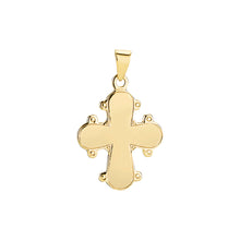 Load image into Gallery viewer, Lund Cph, Daymark cross with smooth back 16x13 mm pendant in 8 kt. gold (333)
