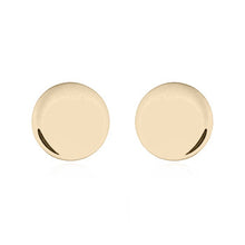 Load image into Gallery viewer, Stud earrings with flat round plate in sterling silver (925)
