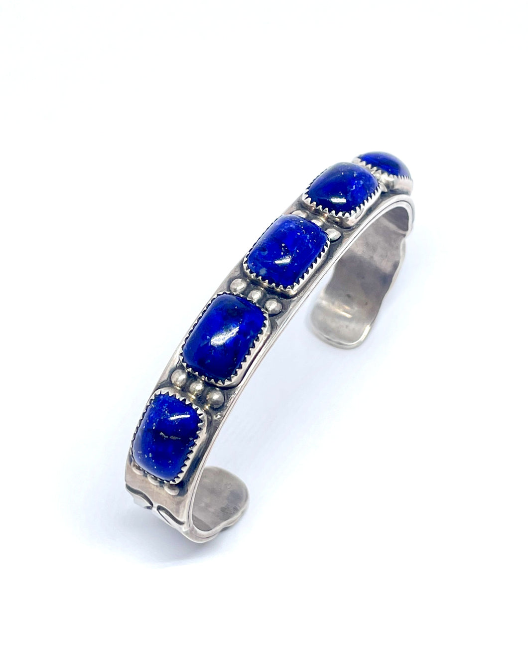 Fast armring med Lapis Lazuli oxyderet sterlingsølv (925)